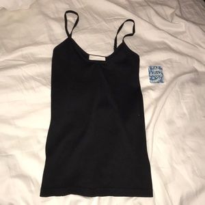 black tang top metallic band